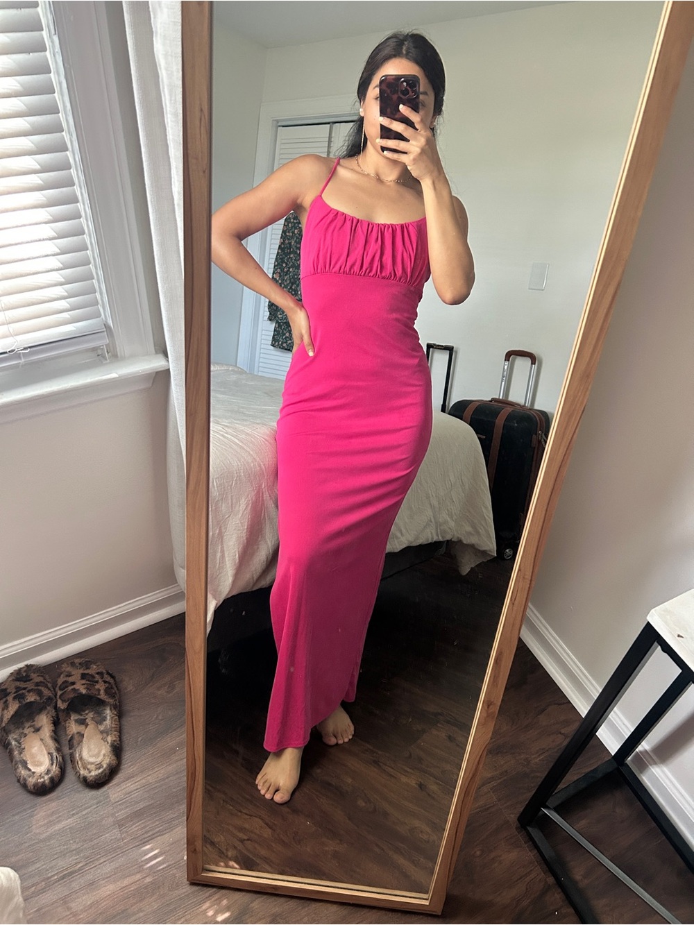 Steps New York Hot Pink Maxi Dress